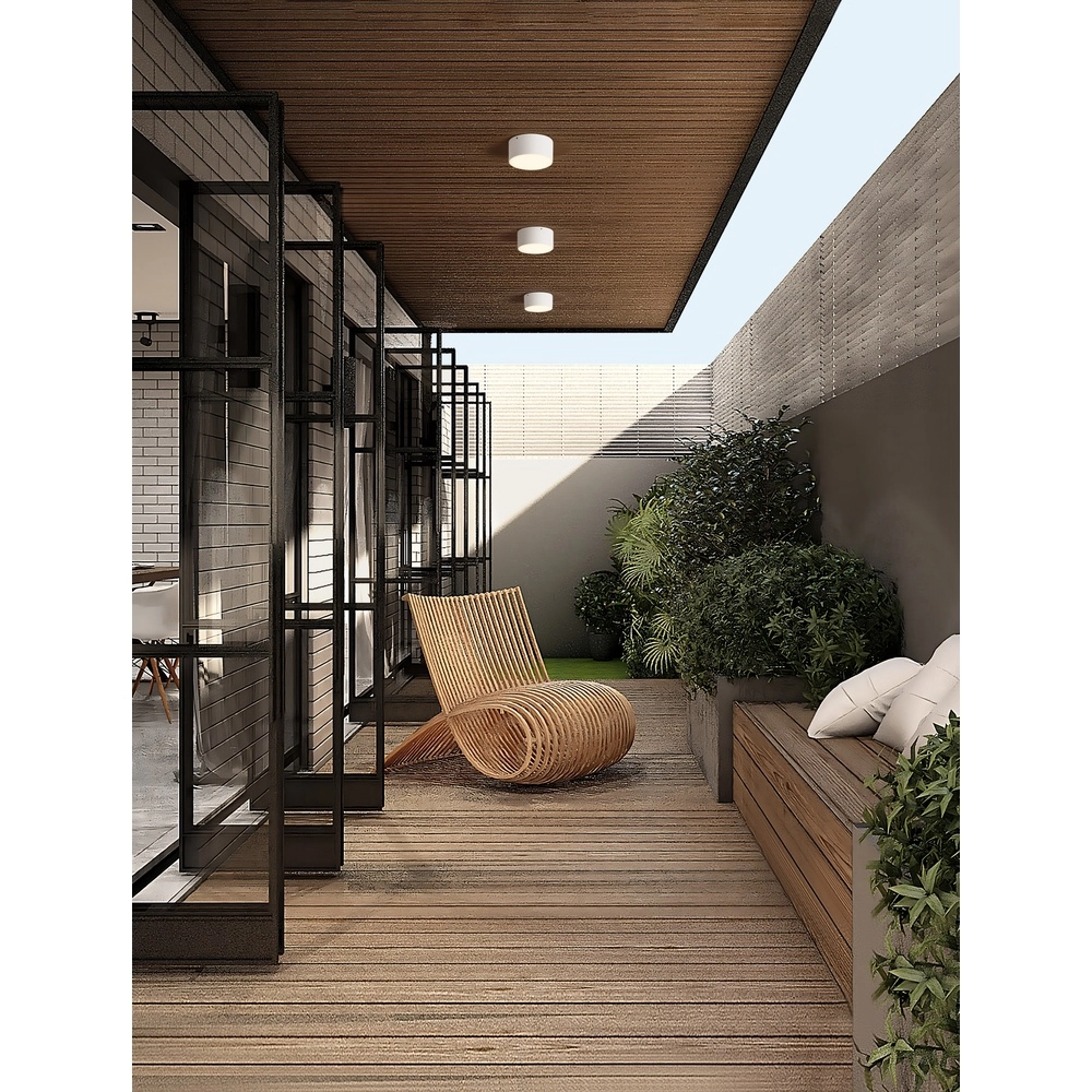 Plafonnier rond Judi Ø 12cm blanc Lyora 5212017453808