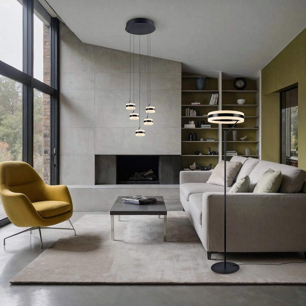 Suspension design Dios nickel 5 lumières Trio 4017807657685