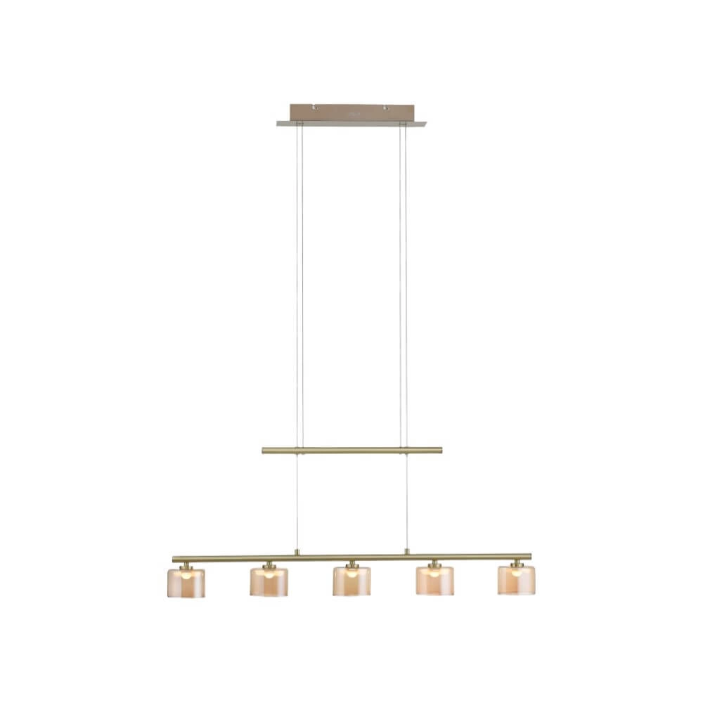 Lampe suspendue 5 lumières Hydra laiton Paul Neuhaus 4012248364987