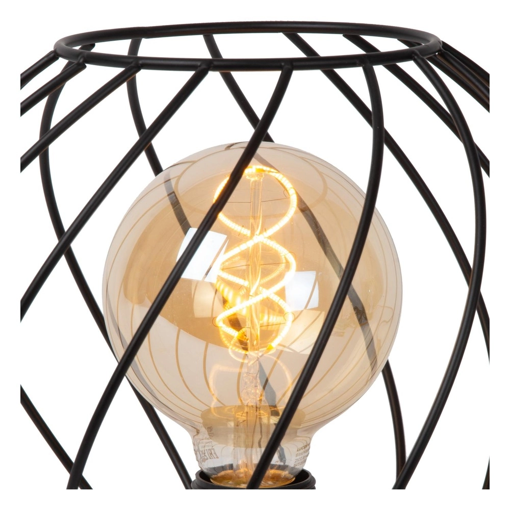 Lampe de table Danza Ø 25cm noir Lucide 5411212211590