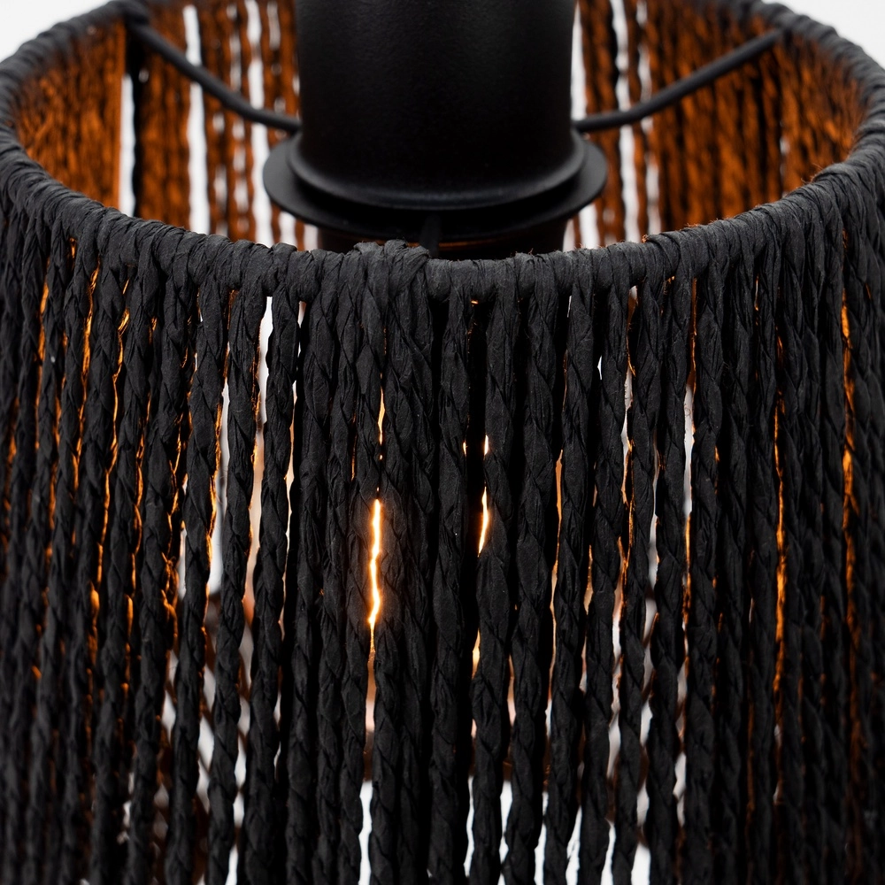 Lampe suspendue à corde Persley Ø 22cm - noir Eglo 9002759441050