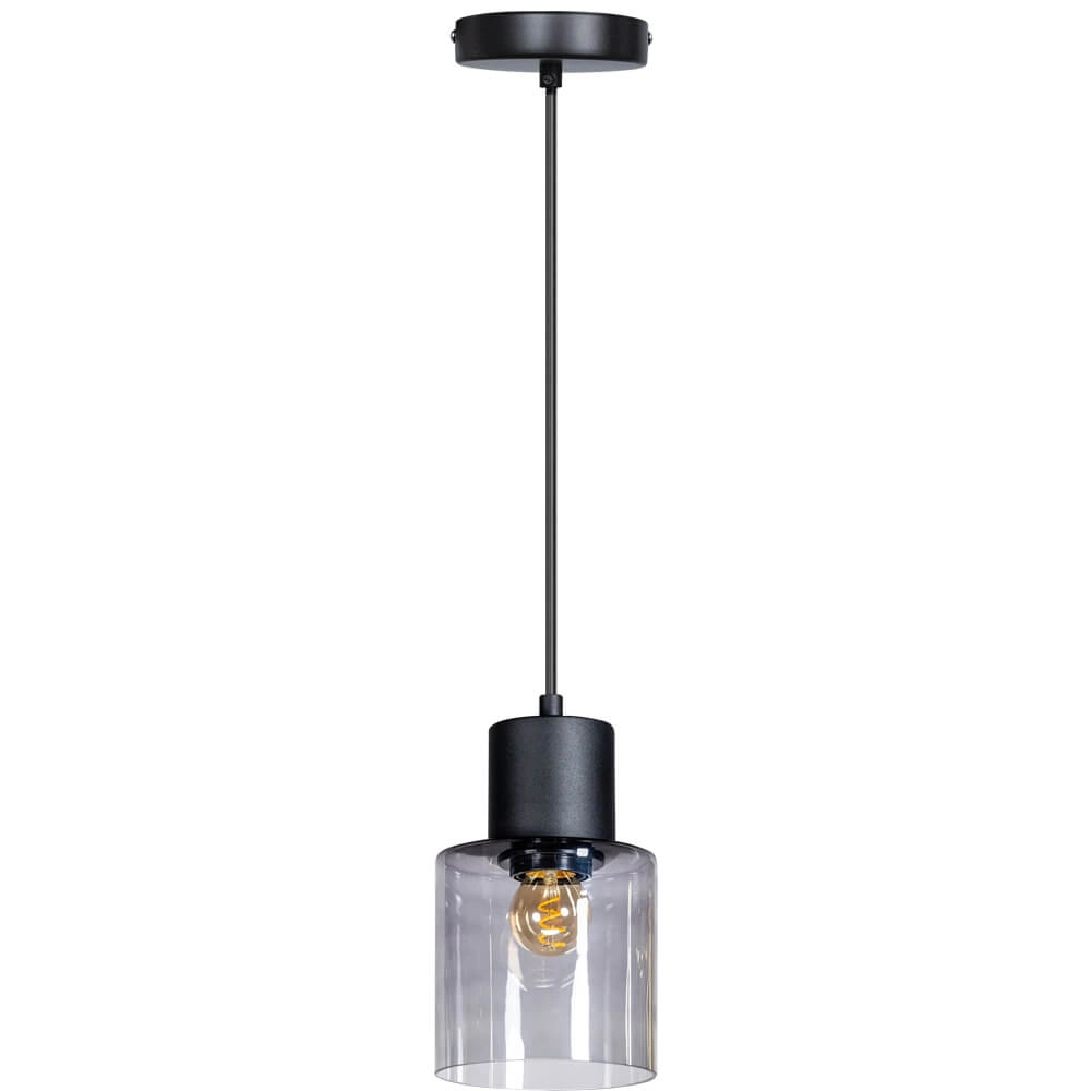 Lampe à suspension en verre Sledge Glass verre de fumée