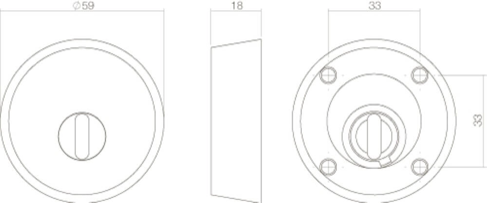 Rosace de sécurité Salus pour serrure de jante en acier inoxydable Intersteel 8714186421130