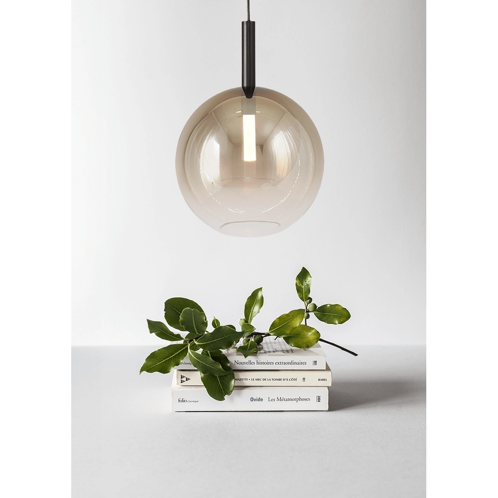 Lampe pendante Ø 24cm Lido Ball avec du verre doré qui s’estompe. Masterlight 8718121324746