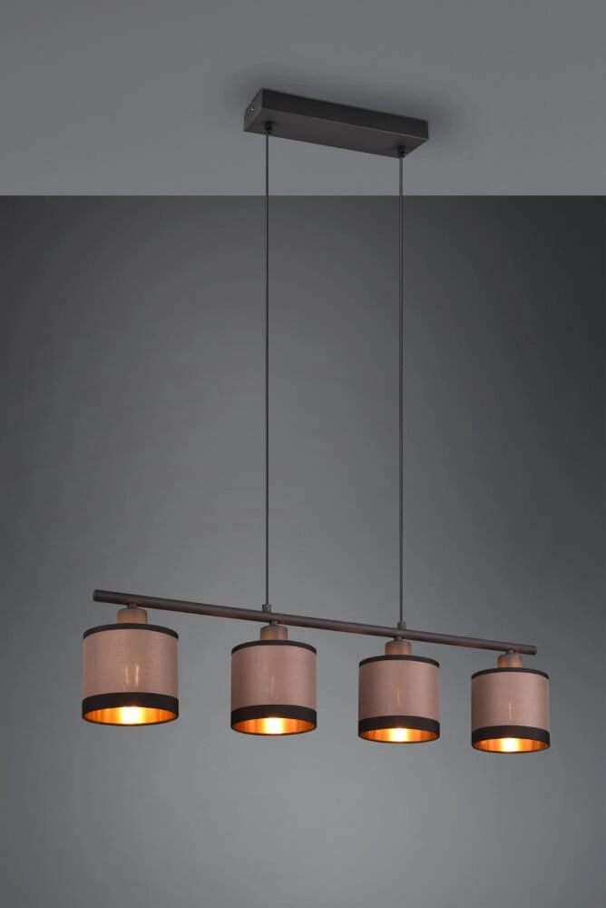 Lampe suspendue Davos taupe 4 lumières Trio 4017807574333