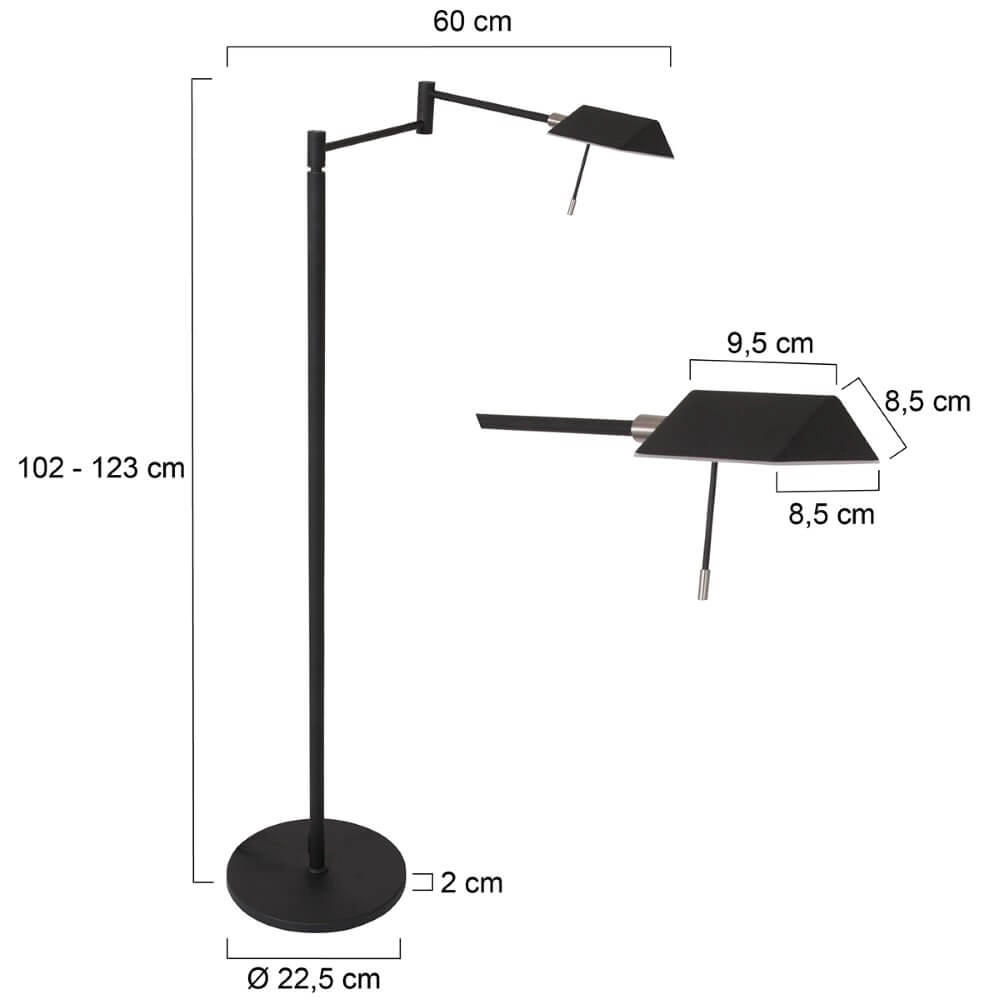 Lampe de lecture noire Retina avec LED Steinhauer 8712746135695