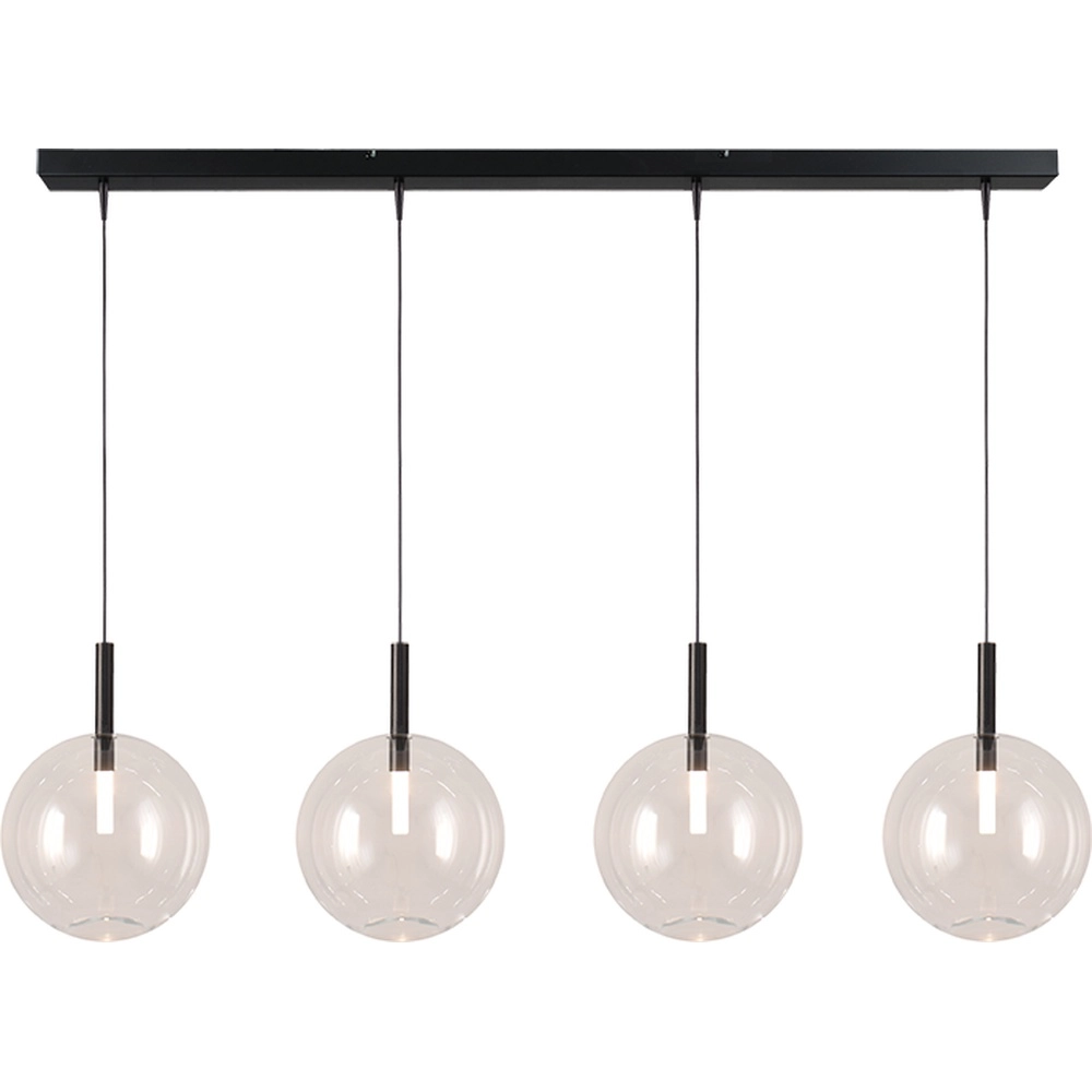 Lampe pendante 4L Ø 24cm Lido Ball avec du verre transparent