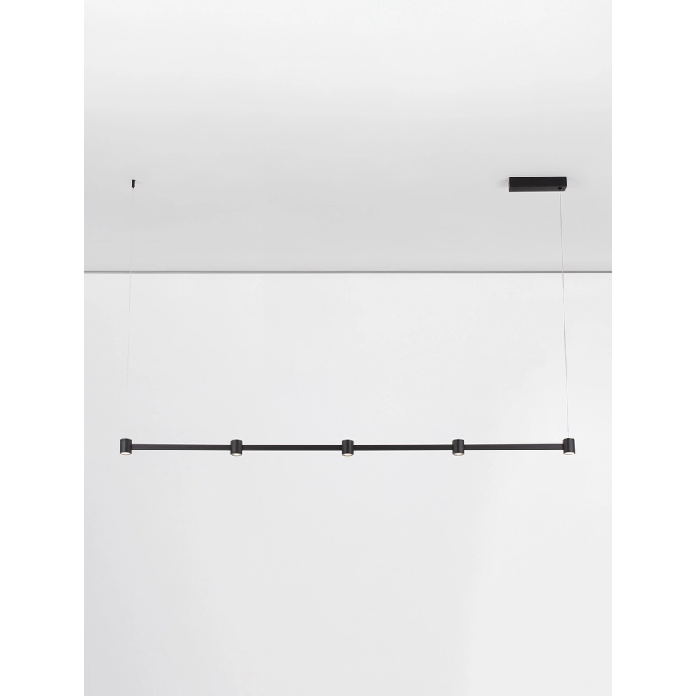 Suspension design Puize 5 lumières noir Lyora 5212017448590