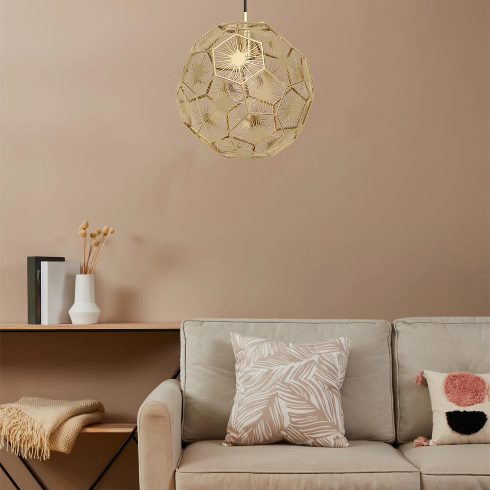 Lampe à suspension design dorée Skoura Ø 30 cm Stars of Light 9002759397548