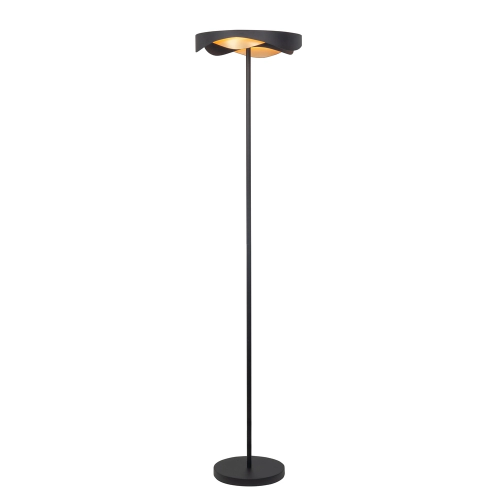 Lampadaire design Ascoli noir avec or Ø 36cm Lampadaire design Ascoli noir avec or Ø 36cm