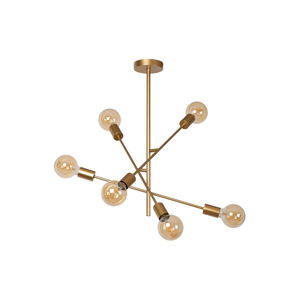 Lampe de plafond Lester Or 6 lumières