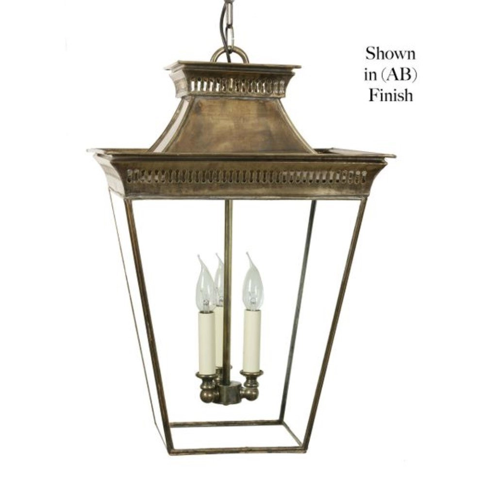 Lampe suspendue antique Pagoda L cuivre antique (ant) Limehouse