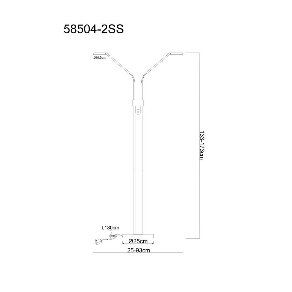 Lampe de lecture double Silvio Noir Globo 9007371580378