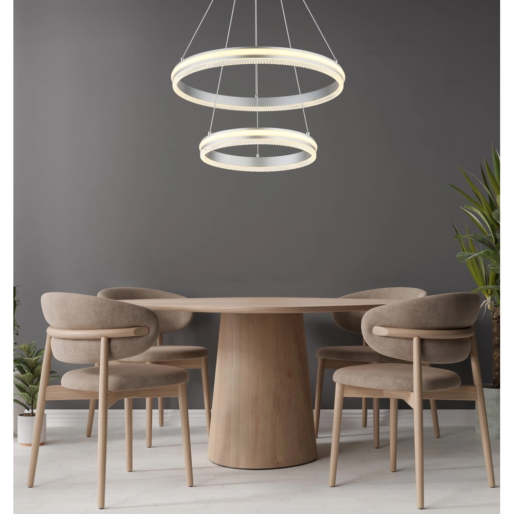 Lampe suspendue Francine Anneaux en métal à fusil 2 Globo 9007371583645