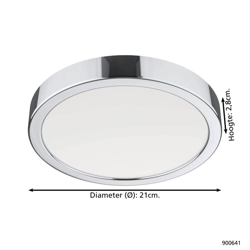 Lampe de salle de bain Fueva 5 IP44 - Chromé - Ø 21cm Eglo 9008606245246
