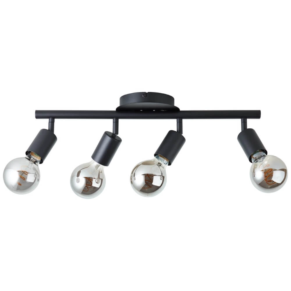 Plafonnier 4 lumières Tiffany noir Brilliant 4004353406485