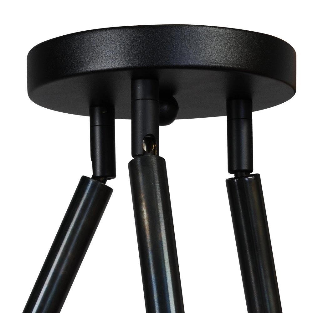 Plafonnier noir Flute avec 3 bras réglables Masterlight 8718121209937