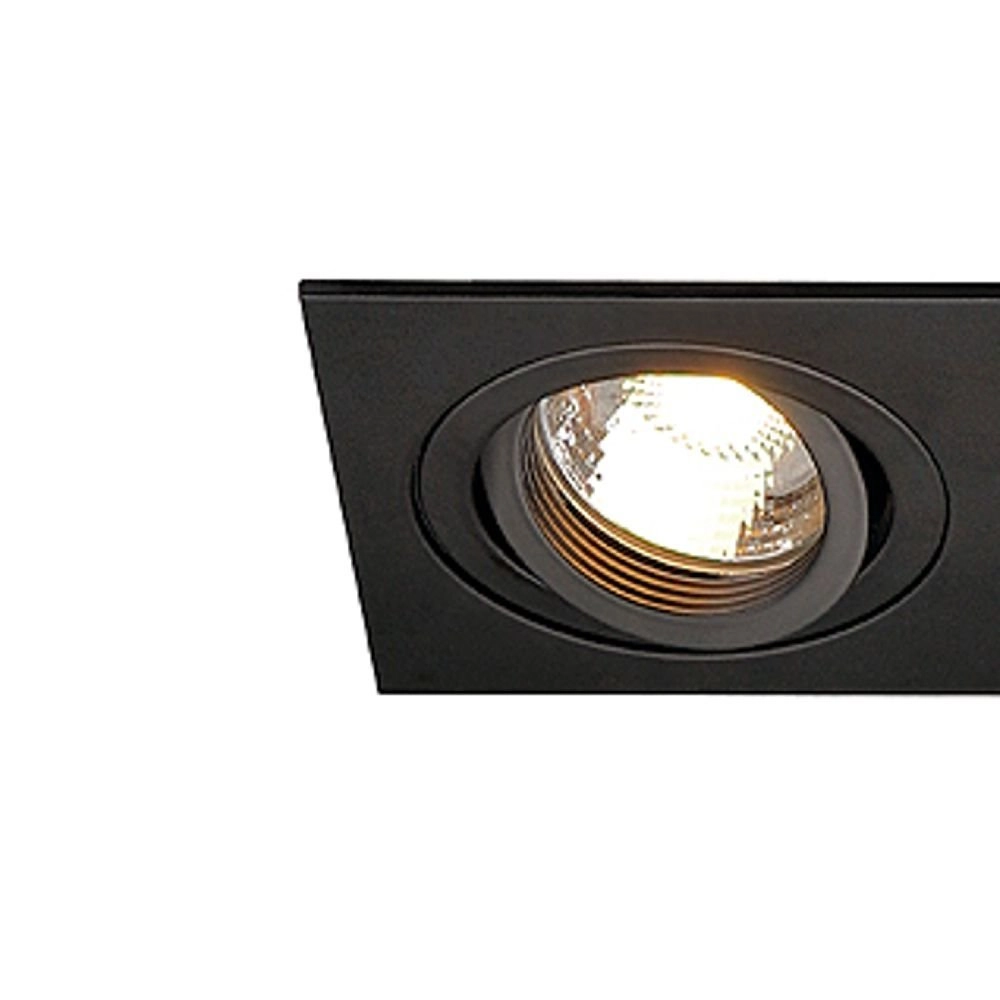 Spot encastrable New Tria GU10 2 Square 17 cm noir SLV 4024163137102