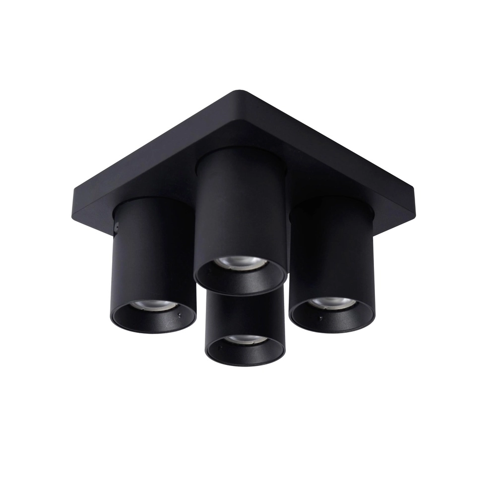 Projecteur de plafond Nigel Noir à 4 lumières