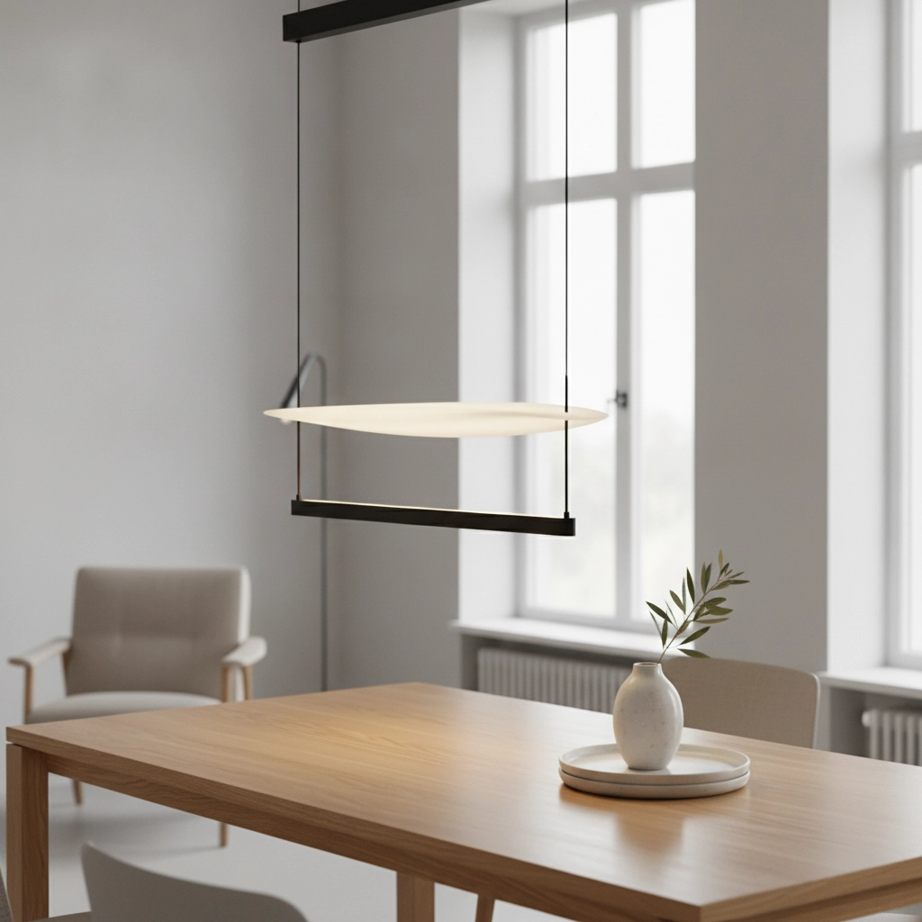 Suspension Diona Ø 80cm noir avec blanc 2700K