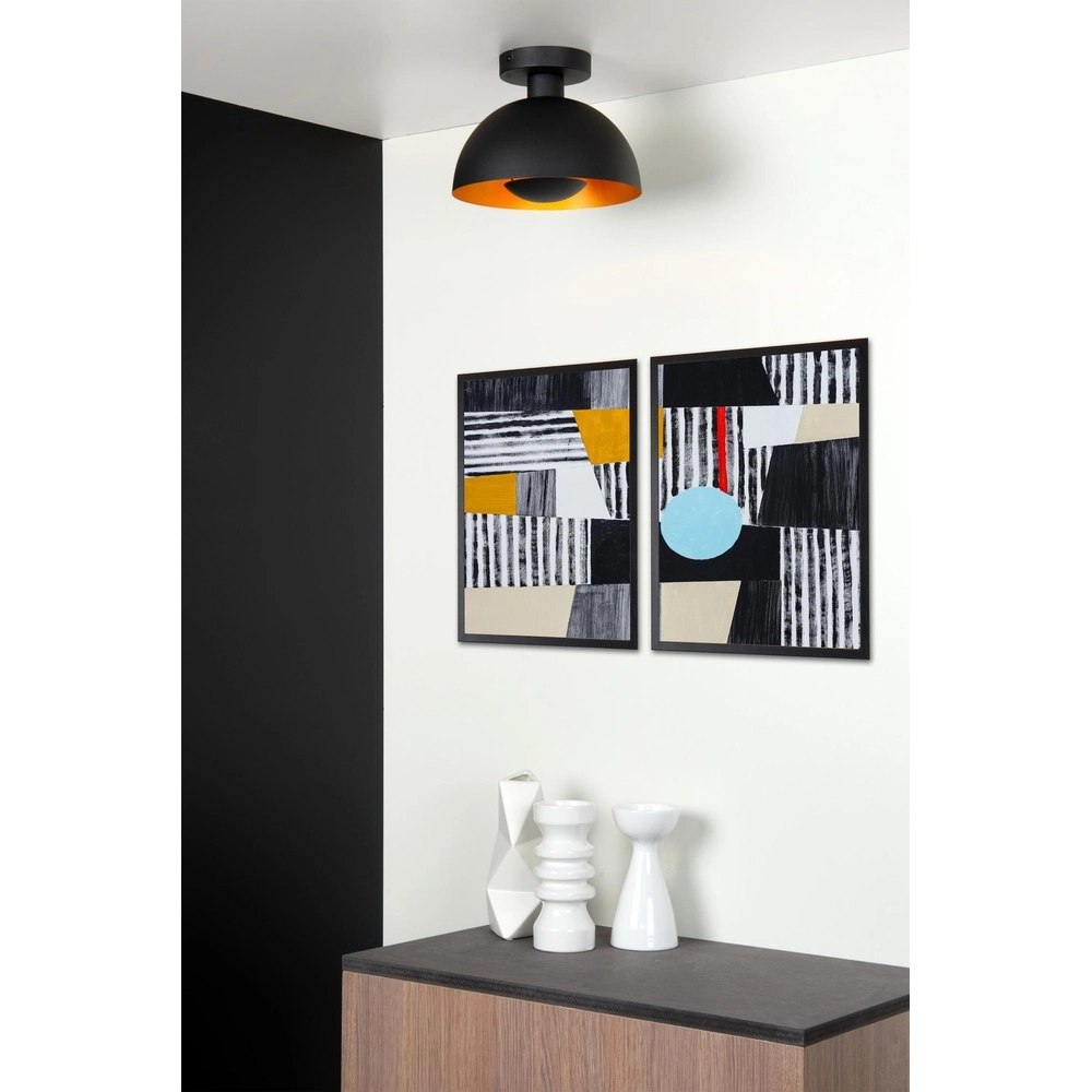 Lampe de plafond à design Siemon Noir Lucide 5411212451705