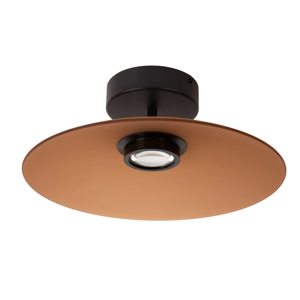 Lampe de plafond élégante Menga Ø verre ambré de 40 cm Premium by Lucide 5411212251220