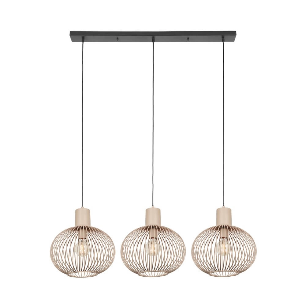 Lampe suspendue pour salle à manger Gila 3 lumières - sable Trio 4017807617580