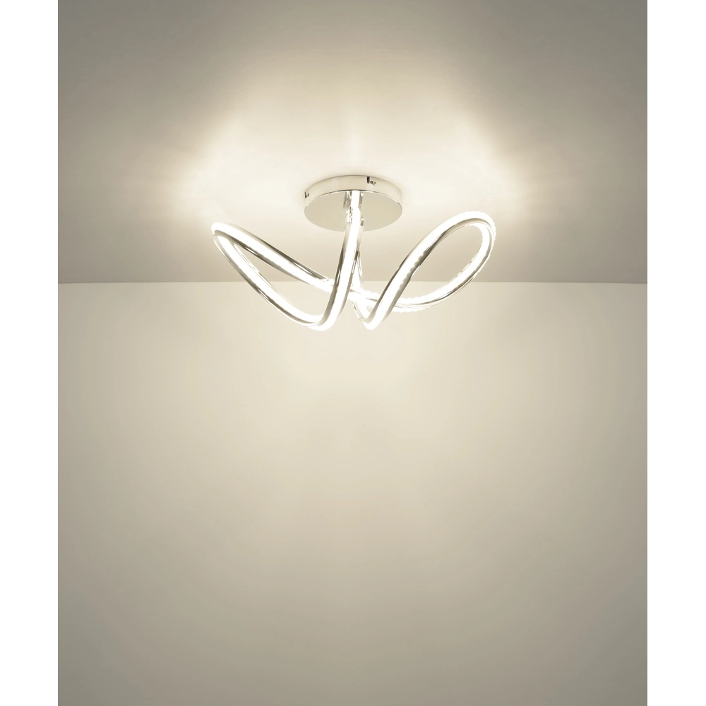Lampe de plafond moderne Evangeline Chrome Globo 9007371586202