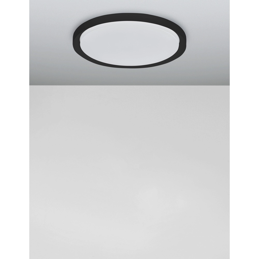 Plafonnier Troy noir Ø 46cm