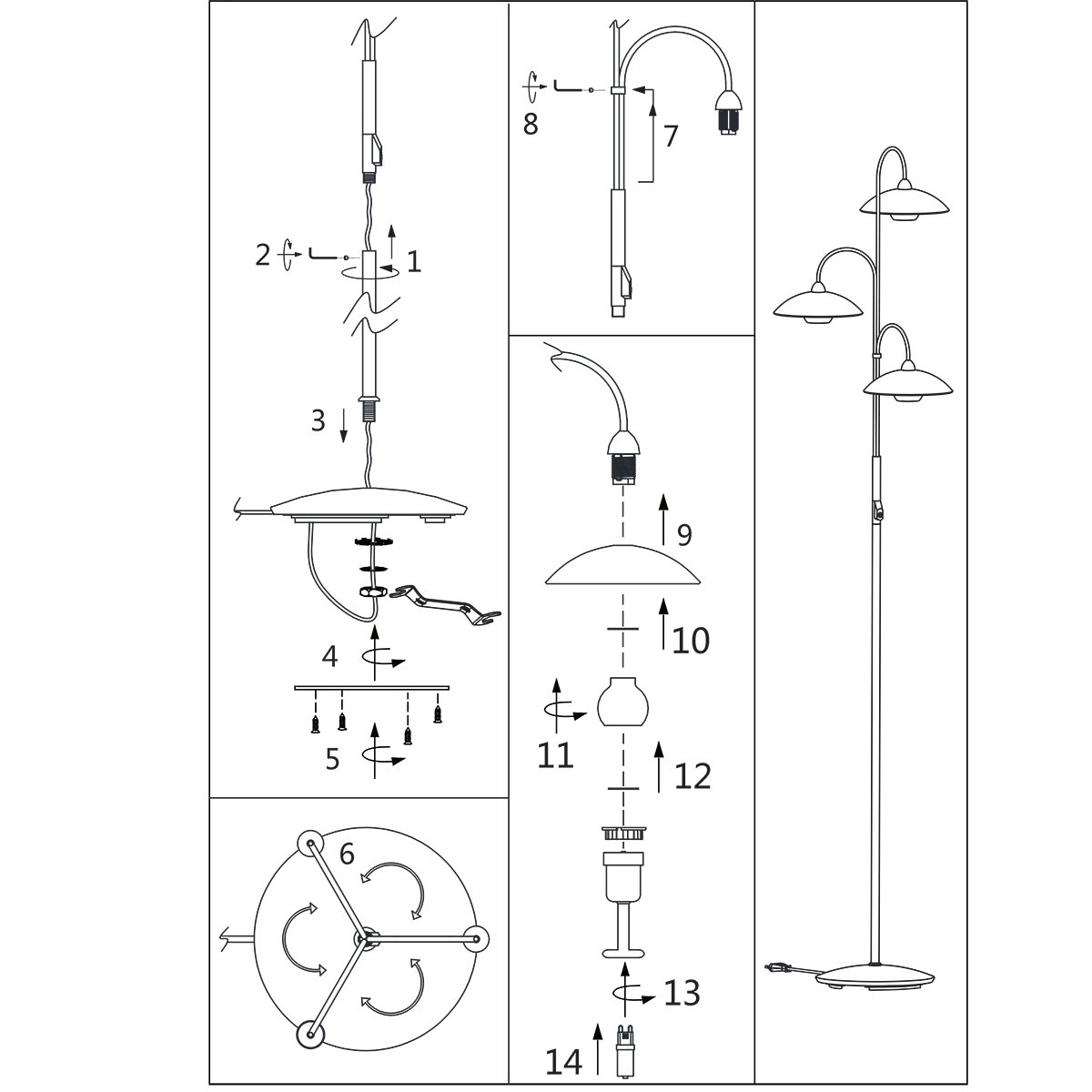 Lampe suspendue LED Sovereign classic Steinhauer 8712746133660