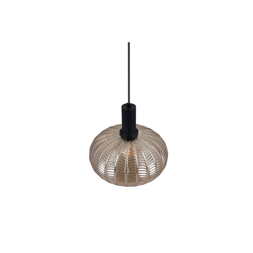 Lampe pendante classique Elvezia Verre ambré Trio 4017807677768