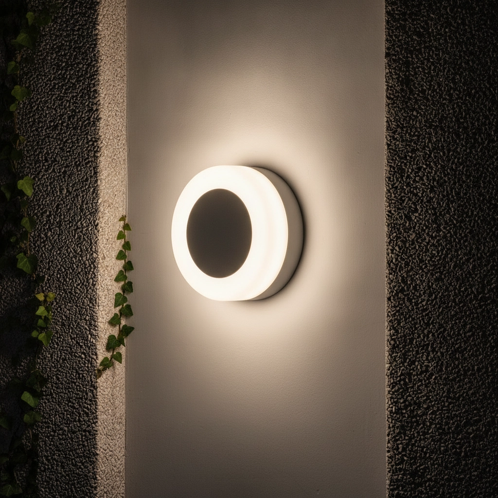 Applique murale ronde Tune noir