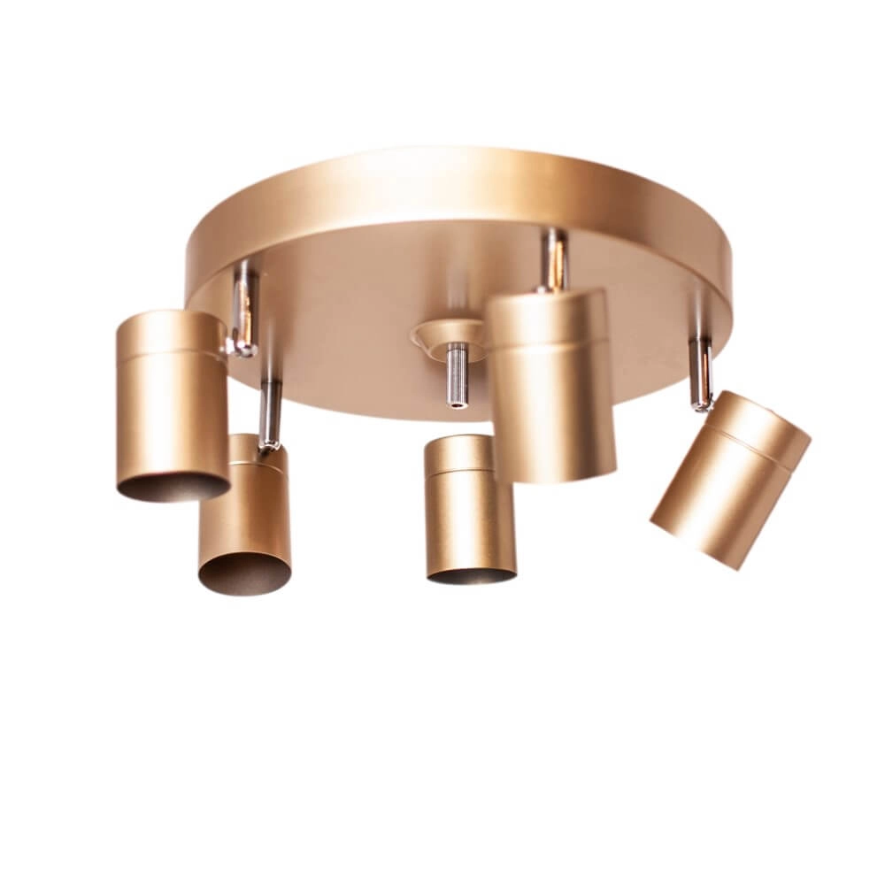 Plafonnier Correct doré à 5 lumières