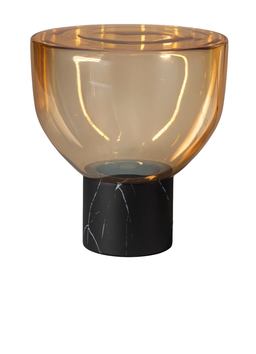 Lampe de table en verre Lana 35cm - aspect marbre