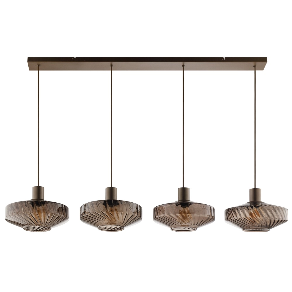 Lampe pendante unique Lyn Café Marron 4-Light Brilliant 4004353477010