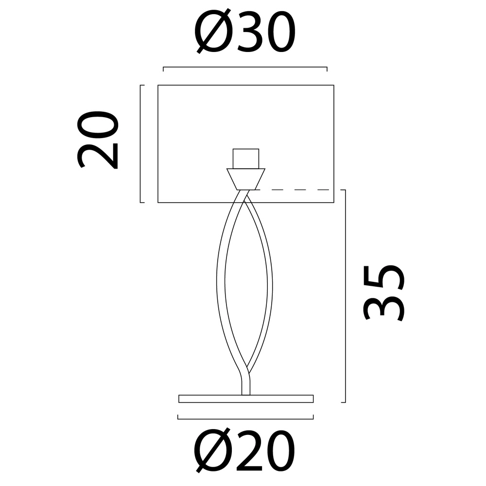 Lampe de table Terry Duno cacao Ø 30cm Masterlight 8718121437019