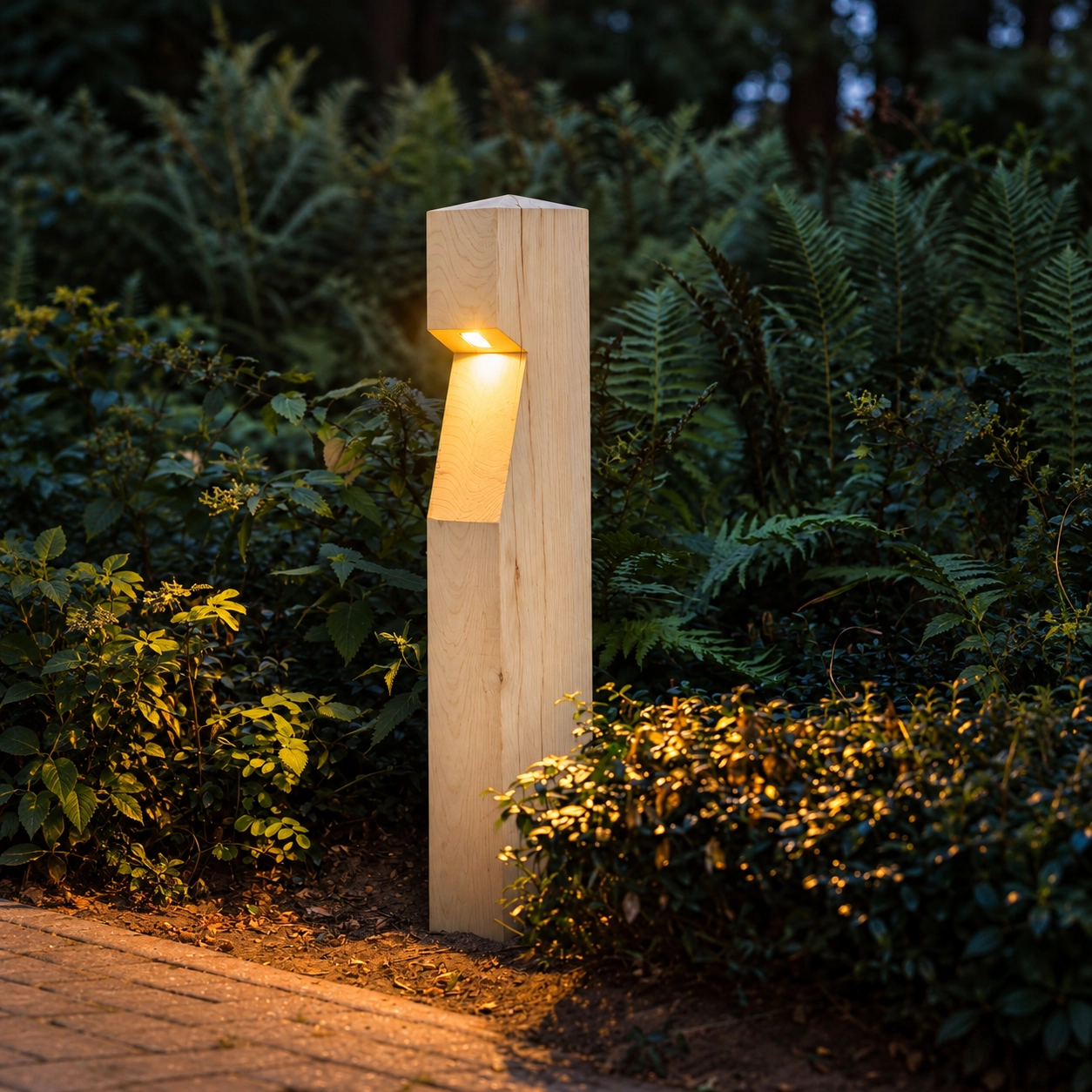 Éclairage de chemin en bois Eye 100 Accoya - 10x10x90cm - 2700K