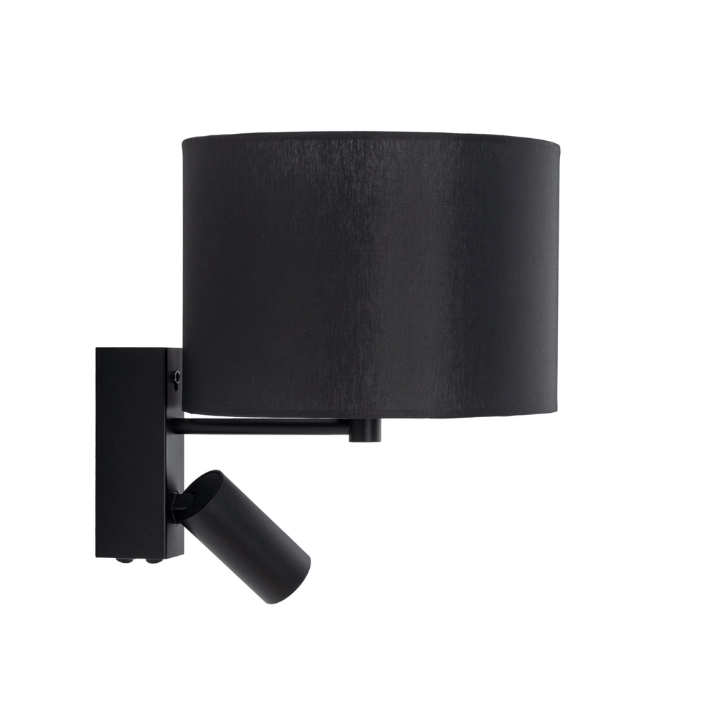 Lampe murale noire Lusso avec abat-jour de lampe Lyora 5903139115216