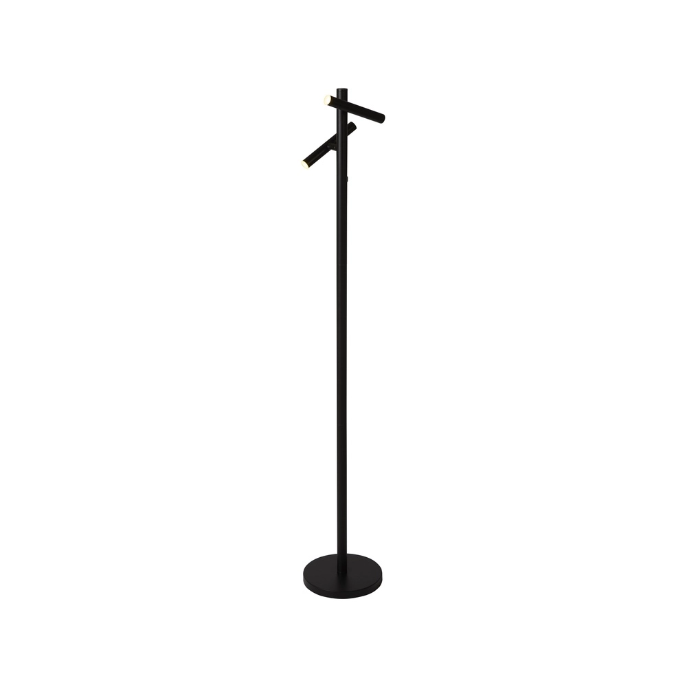 Lampadaire Rechargeable noir 2 lumières Lampadaire Rechargeable noir 2 lumières