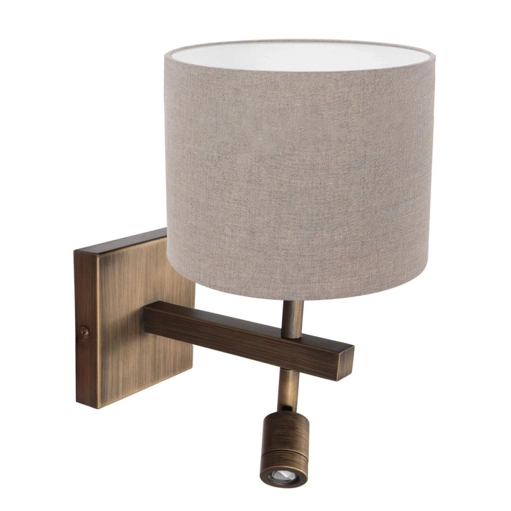 Lampe murale Stang avec capuche grise