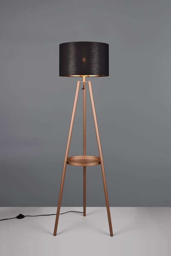 Lampadaire sur pied Colette noir avec de l'or Trio 4017807574555