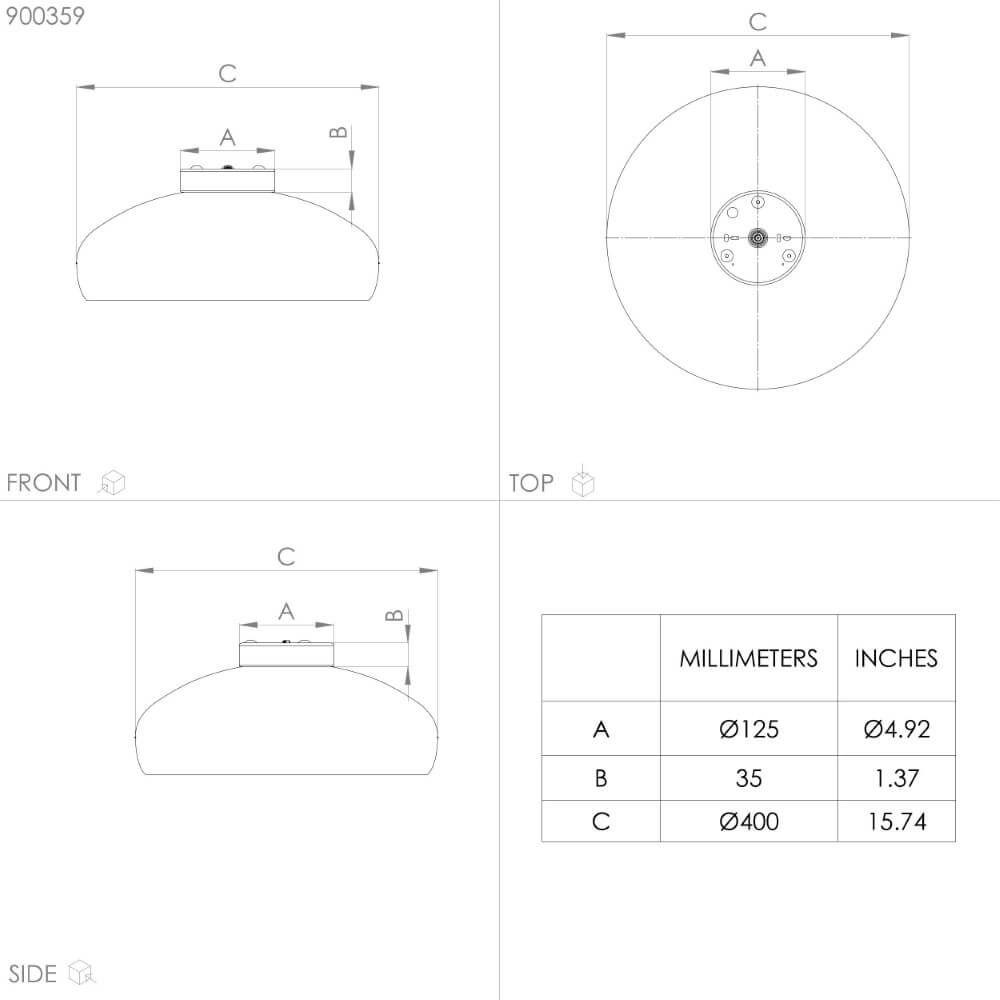 Plafonnier Moka Mogano Ø40cm Eglo 9008606235315