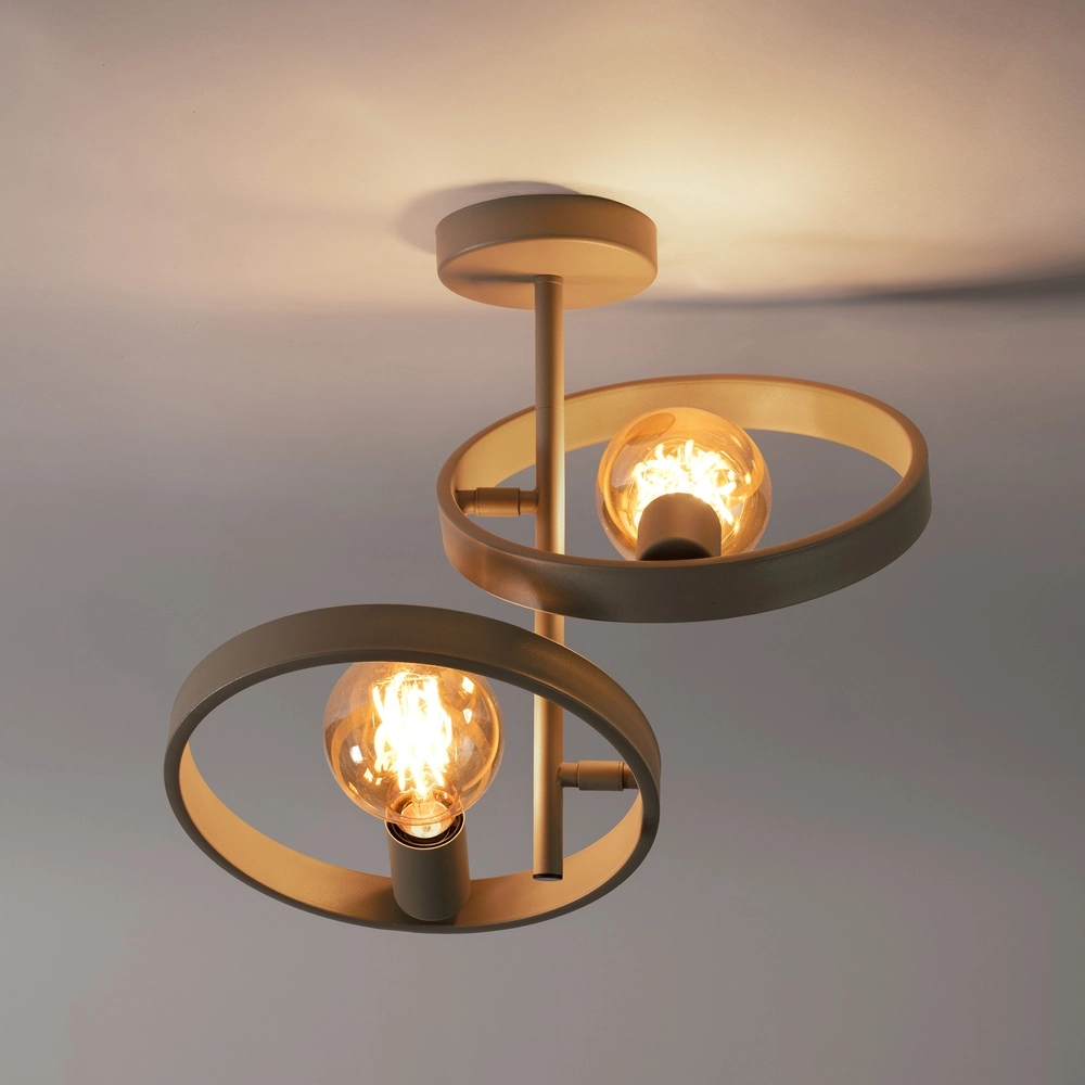 Anneaux lampe de plafond Hover sable - 2x E27