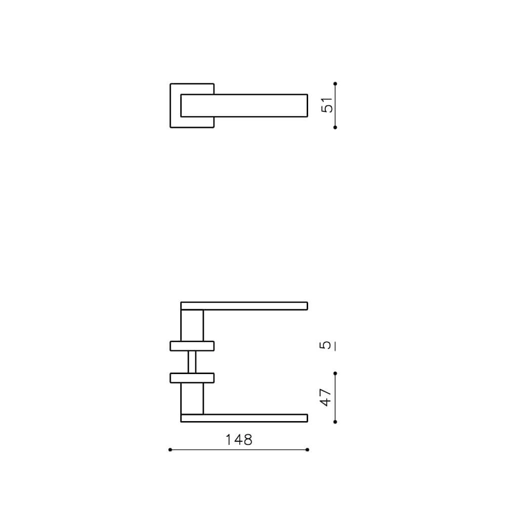 Poignée de porte design Diana chrome Olivari 8714186511862
