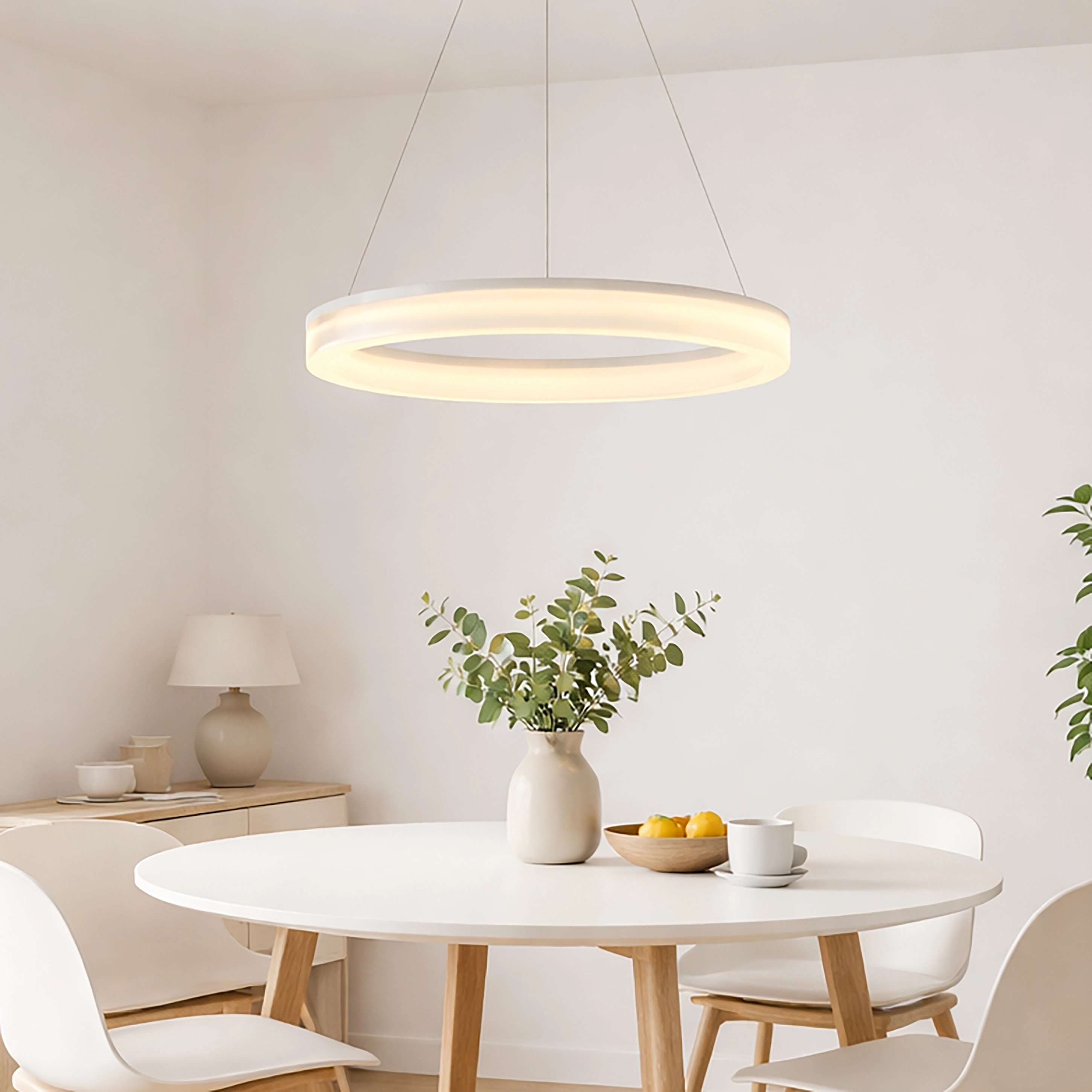Lampe suspendue élégante Ara Ø 60 cm de blanc Lyora 5053423308067