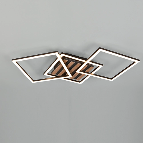 Lampe de plafond moderne Zaro Noir 74,5cm Trio 4017807682212