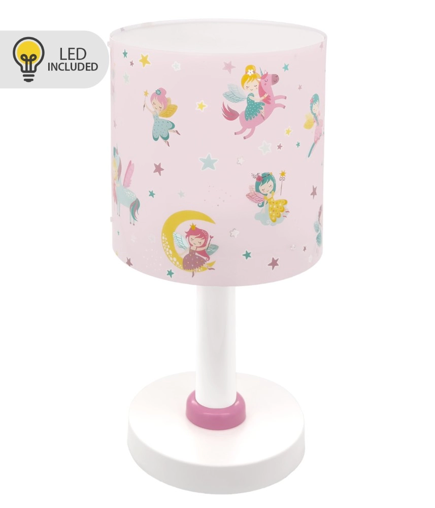 Lampe de table pour chambre d’enfant Fairy Dreams rose Lampe de table pour chambre d’enfant Fairy Dreams rose