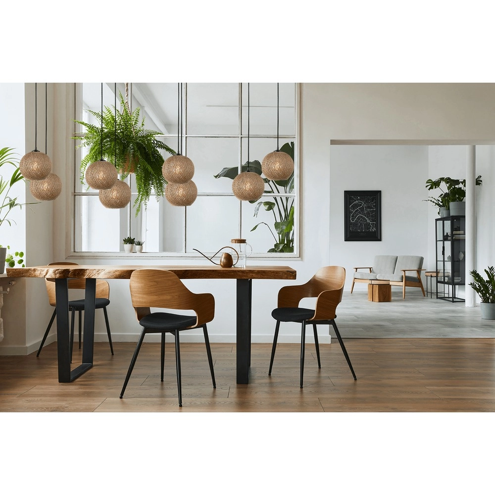 Lampe suspendue à 8 lampes Corda rotin ovale Ø 20cm Masterlight 8718121352916