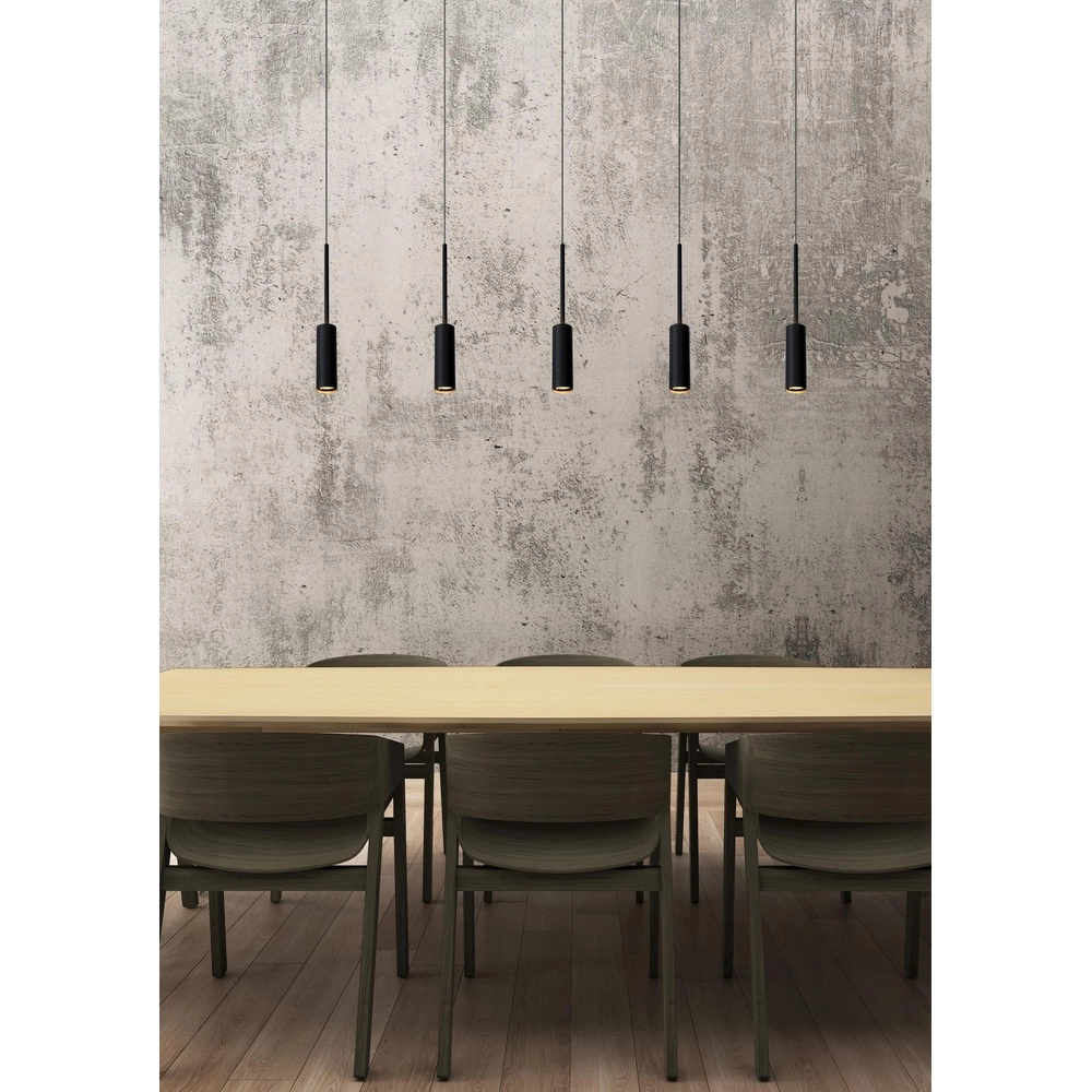 Lampe pendante à 5 lumières Tubule Noir Lucide 5411212241870