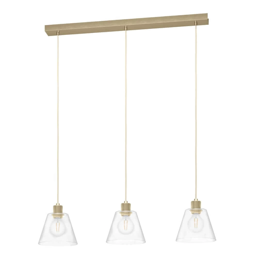 Lampe suspendue pour table à manger Copley or avec verre Lampe suspendue pour table à manger Copley or avec verre
